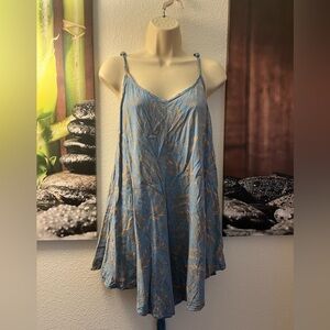 Blue and orange summer romper